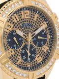 Guess Frontier Crystals Black Dial Black Silicone Strap Watch For Men - W1132G1 Authentic Buy Shop Now