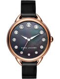 Marc Jacobs Betty Mother of Pearl Black Dial Black Leather Strap Watch for Women - MJ1513 Authentic Buy Shop Now