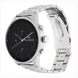 Tommy Hilfiger Chase Quartz Black Dial Silver Steel Strap Watch For Men - 1791485 Authentic Buy Shop Now