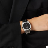 D1 Milano Ultra Thin Aventurine Black Dial Silver Steel Strap Watch for Men - D1-UTBJ29 Authentic Buy Shop Now