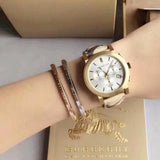 Burberry The City White Dial Haymarket Beige Leather Strap Watch for Women - BU9752 Authentic Buy Shop Now