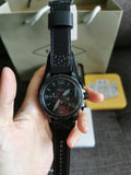 Fossil Nate Chronograph Black Dial Black Leather Strap Watch for Men - JR1510 Authentic Buy Shop Now