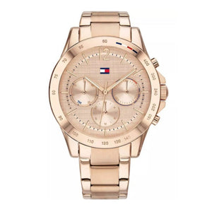 Tommy Hilfiger Haven Chronograph Rose Gold Dial Rose Gold Steel Strap Watch For Women - 1782197 Authentic Buy Shop Now