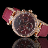 Swarovski Era Journey Red Dial Red Leather Strap Watch for Women - 5416701 Authentic Buy Shop Now