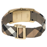Burberry Pioneer Champagne Dial Haymarket Beige Leather Strap Watch for Women - BU9407 Authentic Buy Shop Now