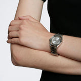 Marc Jacobs Tether Transparent Silver Dial Silver Steel Strap Watch for Women - MBM3412 Authentic Buy Shop Now