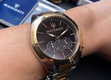 Maserati Traguardo Chronograph Brown Dial Two Tone Steel Strap Men's Watch - R8873612003 Authentic Buy Shop Now