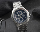 Tag Heuer Formula 1 Automatic Chronograph Blue Dial Silver Strap Watch for Men - CAZ2015.BA0876 Authentic Buy Shop Now