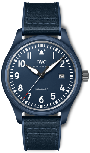 IWC Pilot’s Watch Automatic "Laureus Sport for Good" Edition Blue Dial Blue Nylon Strap Watch for Men - IW328101 Authentic Buy Shop Now
