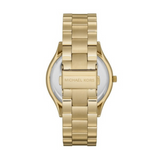 Michael Kors Slim Runway Gold Dial Gold Steel Strap Watch for Women - MK3590 Authentic Buy Shop Now