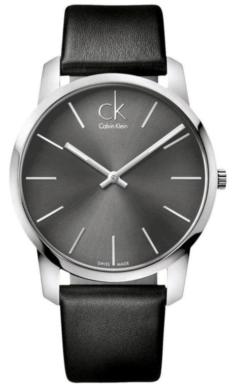 Calvin Klein City Black Dial Black Leather Strap Watch for Men - K2G21107 Authentic Buy Shop Now