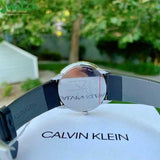 Calvin Klein Minimal Grey Dial Black Leather Strap Watch for Men - K3M221C3 Authentic Buy Shop Now