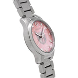 Gucci G Timeless Quartz Mother of Pearl Pink Dial Silver Steel Strap Watch For Women - YA1265013 Authentic Buy Shop Now