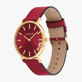 Coach Perry Red Dial Red Leather Strap Watch for Women - 14503852 Authentic Buy Shop Now