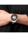 Maserati SFIDA Automatic Black Dial Silver Steel Strap Watch For Men - R8823140002 Authentic Buy Shop Now