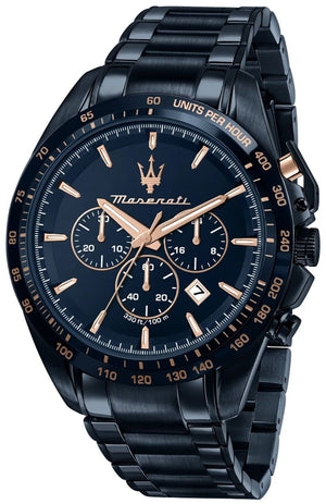 Maserati Traguardo Chronograph Blue Dial Blue Steel Strap Watch For Men - R8873612054 Authentic Buy Shop Now