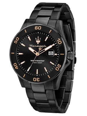Maserati Competizione Black Dial Black Steel Strap Watch For Men - R8853100035 Authentic Buy Shop Now