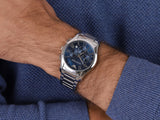 Emporio Armani Chronograph Quartz Blue Dial Silver Steel Strap Watch For Men - AR11082 Authentic Buy Shop Now