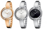 Calvin Klein Impetuos Silver Dial Rose Gold Steel Strap Watch for Women - K4F2N616 Authentic Buy Shop Now