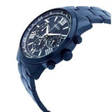Guess Horizon Chronograph Black Dial Blue Steel Strap Watch For Men - W0379G5 Authentic Buy Shop Now