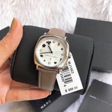 Marc Jacobs Mandy Silver Dial Brown Leather Strap Watch for Women - MJ1563 Authentic Buy Shop Now