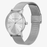 Armani Exchange Lola Analog Silver Dial Silver Mesh Strap Watch For Women - AX5535 Authentic Buy Shop Now