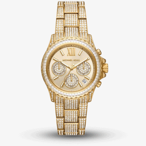 Michael Kors Everest Chronograph Crystals Gold Dial Gold Steel Strap Watch For Women - MK7254 Authentic Buy Shop Now