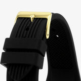 Guess Athena Gold Dial Black Rubber Strap Watch For Women - GW0030L2 Authentic Buy Shop Now
