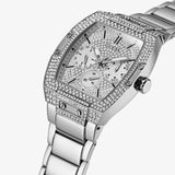 Guess Phoenix Multifunction Crystals Silver Dial Silver Steel Strap Watch For Men - GW0094G1 Authentic Buy Shop Now