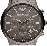 Emporio Armani Classic Chronograph Grey Dial Grey Steel Strap Watch For Men - AR2454 Authentic Buy Shop Now