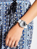 Guess Confetti Crystal Black Dial White Silicone Strap Watch For Women - W1098L1 Authentic Buy Shop Now