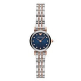 Emporio Armani Gianni T Bar Quartz Blue Dial Two Tone Steel Strap Watch For Women - AR11222 Authentic Buy Shop Now