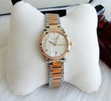 Gucci G Timeless Silver Dial Two Tone Steel Strap Watch For Women - YA126528 Authentic Buy Shop Now