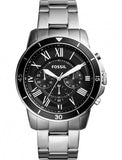 Fossil Grant Sport Chronograph Black Dial Silver Steel Strap Watch for Men - FS5236 Authentic Buy Shop Now