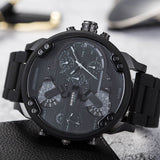 Diesel Mr Daddy 2.0 Chronograph Black Dial Black Steel Strap Watch For Men - DZ7396 Authentic Buy Shop Now