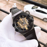 Maserati Potenza Skeleton Limited Edition Black Dial Black Leather Strap Watch For Men - R8821108027 Authentic Buy Shop Now
