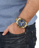 Versace V-Ray Chronograph Quartz Blue Dial Two Tone Steel Strap Watch For Men - VE2I01021 Authentic Buy Shop Now
