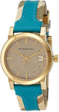 Burberry Heritage Gold Dial Blue Leather Strap Watch for Women - BU9112 Authentic Buy Shop Now