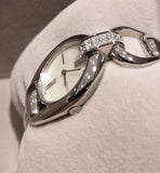 Gucci Horsebit Collection Diamonds Mother of Pearl White Dial Silver Steel Strap Watch For Women - YA139504 Authentic Buy Shop Now