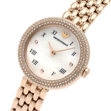 Emporio Armani Rosa Quartz Mother of Pearl White Dial Rose Gold Steel Strap Watch For Women - AR11355 Authentic Buy Shop Now