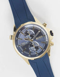 Hugo Boss Globetrotter Blue Dial Blue Silicone Strap Watch for Men - 1513822 Authentic Buy Shop Now