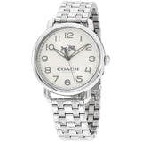 Coach Delancey Classic White Dial Silver Steel Strap Watch for Women - 14502260 Authentic Buy Shop Now