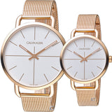 Calvin Klein Even White Dial Rose Gold Mesh Bracelet Watch for Women - K7B23626 Authentic Buy Shop Now