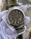 Emporio Armani Quartz Grey Dial Silver Steel Strap Watch For Men - AR11047 Authentic Buy Shop Now