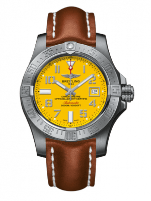 Breitling Avenger 11 Seawolf Stainless Steel Cobra Yellow Dial Mens Watch - A1733110/I519/434X Authentic Buy Shop Now