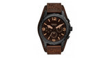 Fossil Nate Chronograph Brown Dial Brown Leather Strap Watch for Men - JR1511 Authentic Buy Shop Now
