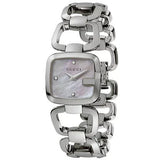 Gucci G Gucci Diamonds Mother of Pearl Dial Silver Steel Strap Watch For Women - YA125502 Authentic Buy Shop Now