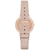 Emporio Armani Kappa Rose Gold & White Dial Beige Nude Leather Strap Watch For Women - AR2510 Authentic Buy Shop Now