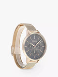 Hugo Boss Symphony Grey Dial Gold Mesh Bracelet Watch for Women - 1502424 Authentic Buy Shop Now