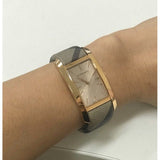 Burberry The Pioneer Rose Gold Dial Haymarket Brown Leather Strap Watch for Women - BU9408 Authentic Buy Shop Now